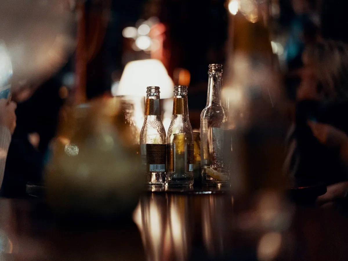 Bottles in a bar