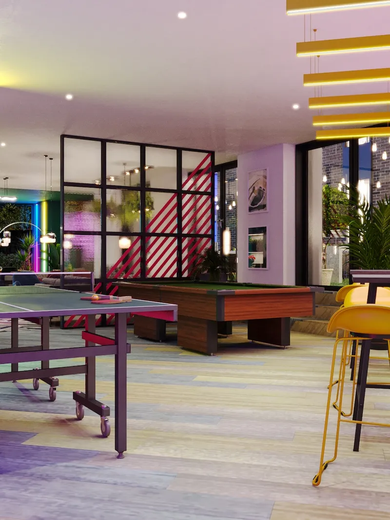 Co living apartment lounge area in Newcastle